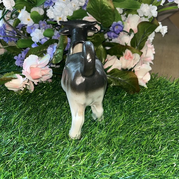 Vintage German Ceramic Cow Tail Handled Creamer-Black-Gray-White-Free Ship-EUC. - Picture 4 of 7